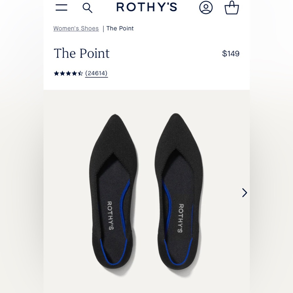 Rothy’s Point size 8